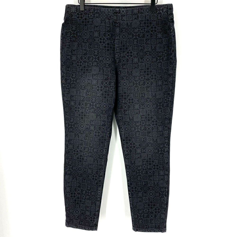 Soft Surroundings Jeans Pull On Print